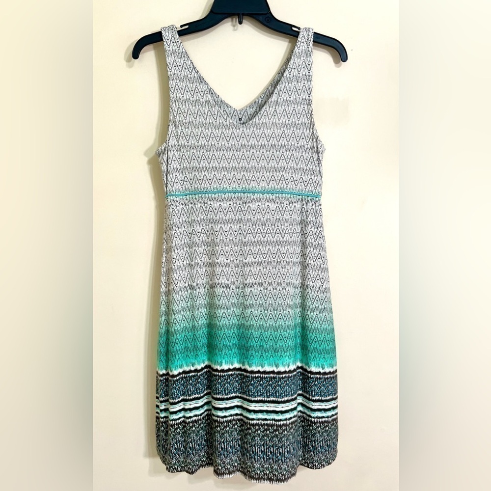 ATHLETA Women’s Santorini Ombré Boho Geometric Sleeveless Tank Dress Size‎ Small